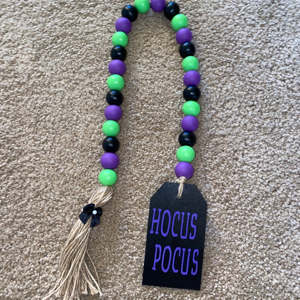 Halloween bead garland handmade